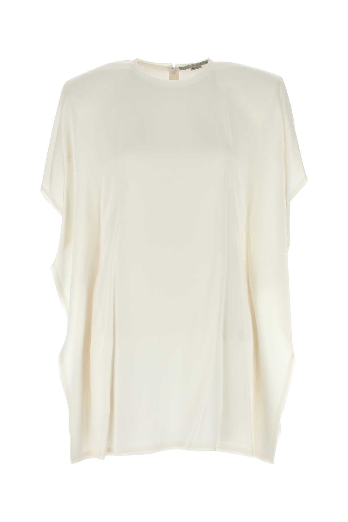White Satin Mini Dress Cream Exterior: Viscose Acetate Abiti