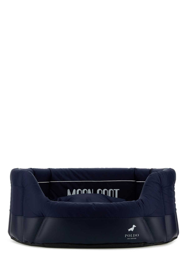 Navy Blue Fabric Poldo Dog Couture X Moonboot Doghouse Blu Exterior: Extra-accessori