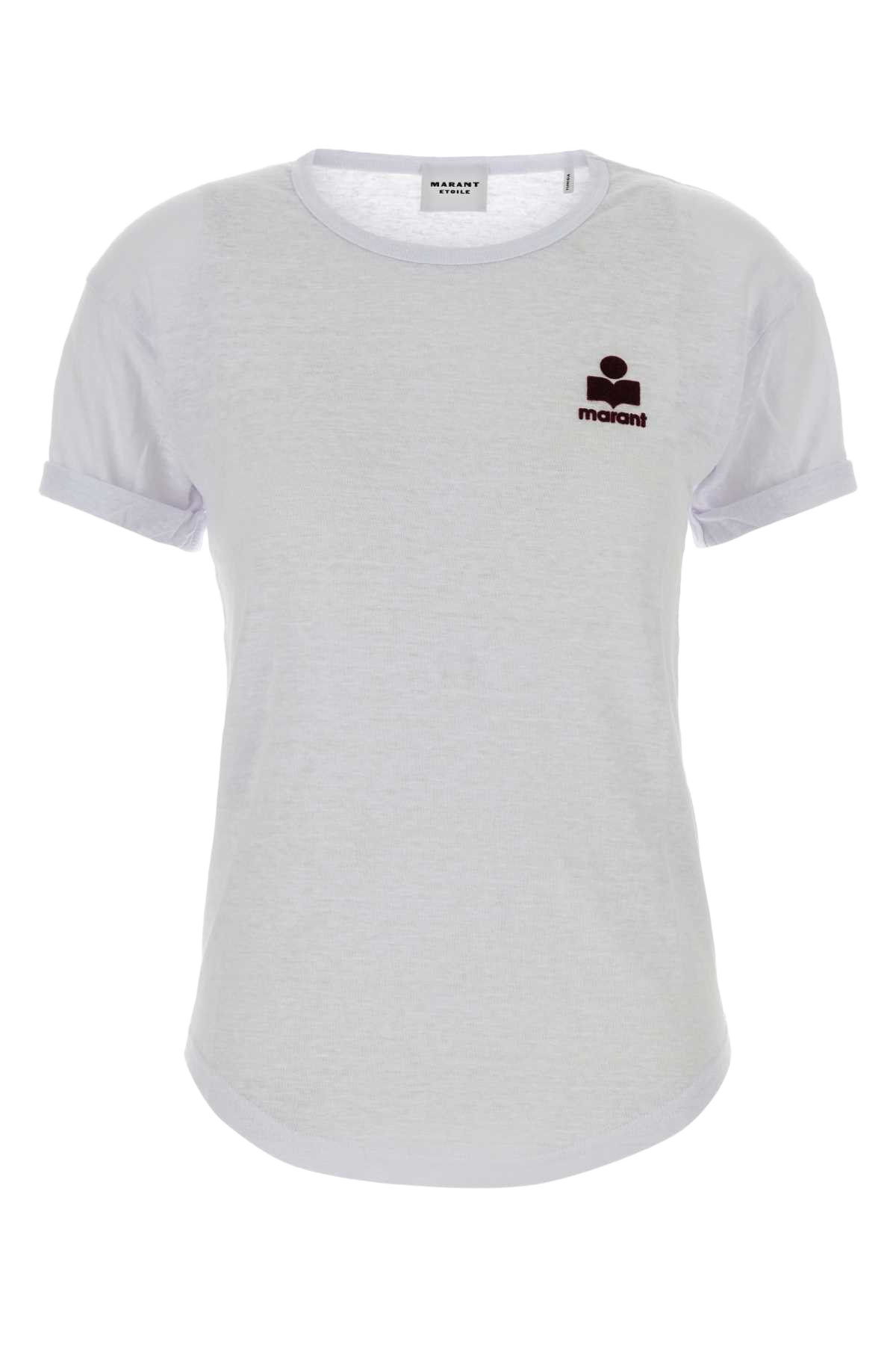 White Linen Koldia T-Shirt White/burgundy
