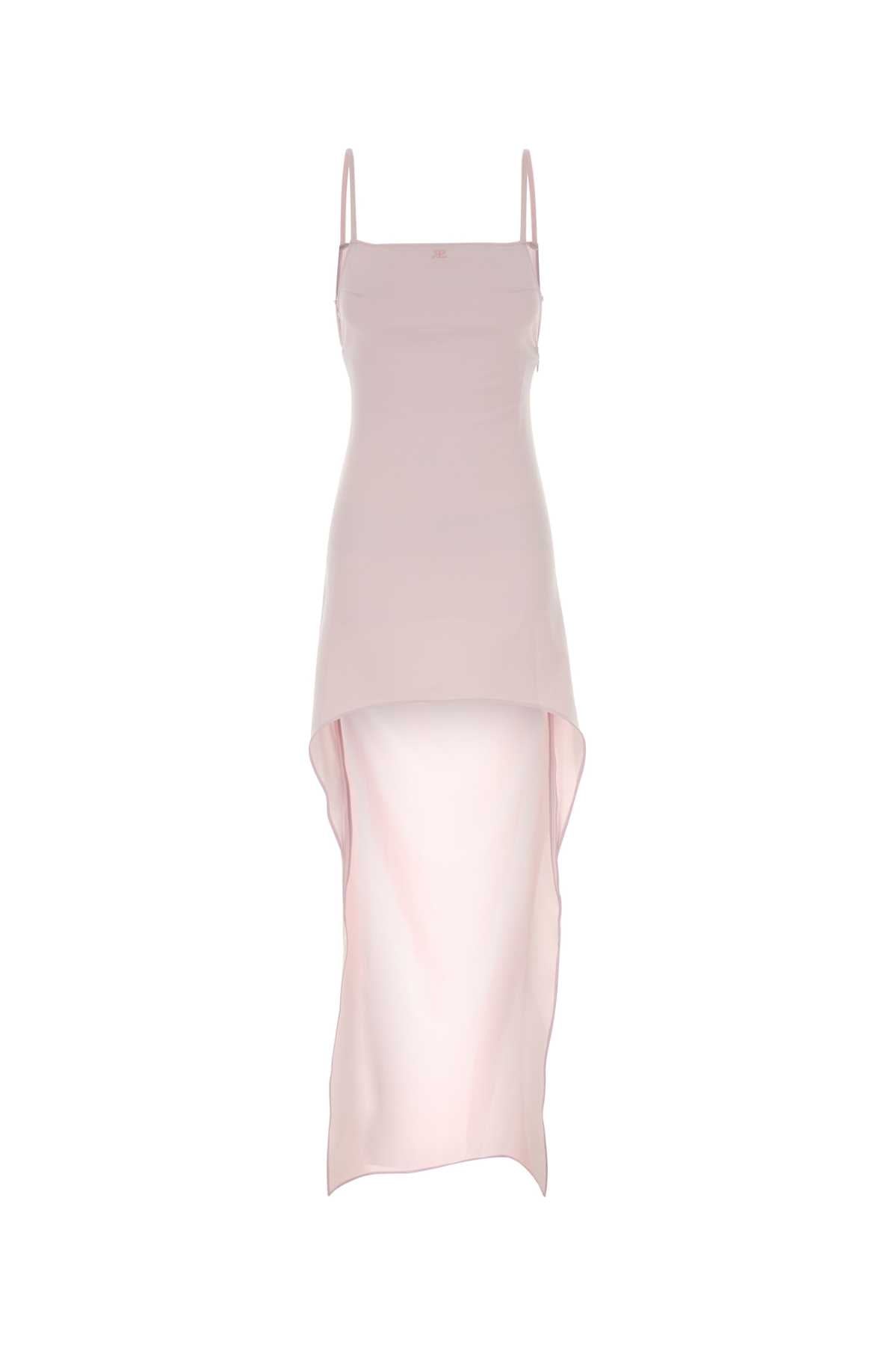 Pastel Pink Crepe Dress Lightpink Abiti