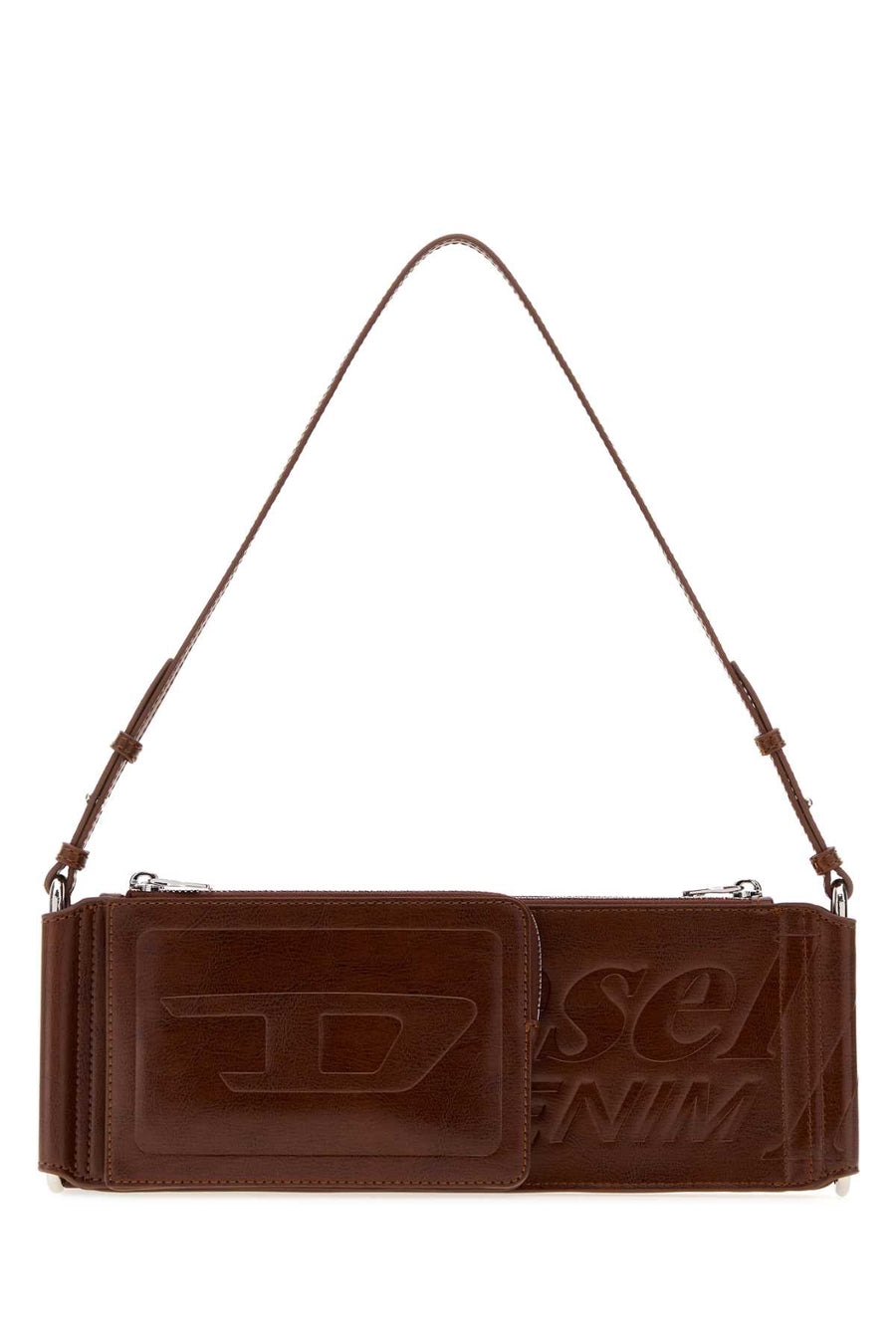 Diesel Tracolla 100% Fabric exterior shoulder bag in brown