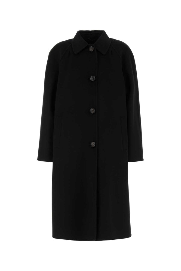 Prada Exterior: 80% Virgin wool 20% Cashmere coat in black