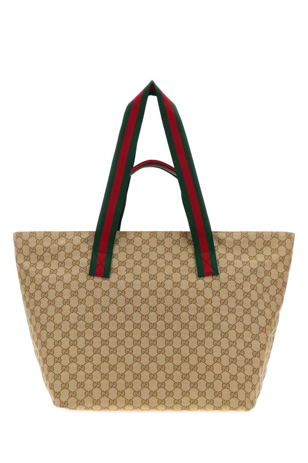 Gucci 52% polyester tote bag in beige