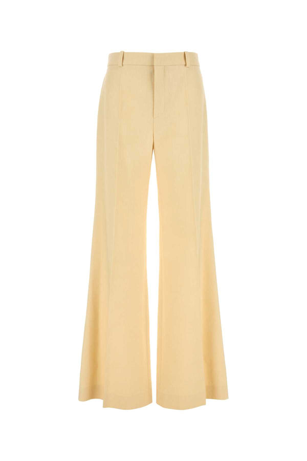 Chloé 51% Hemp 49% Virgin wool trouser in beige