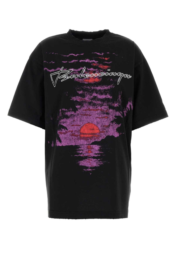 Balenciaga 100% Cotton t-shirt in black