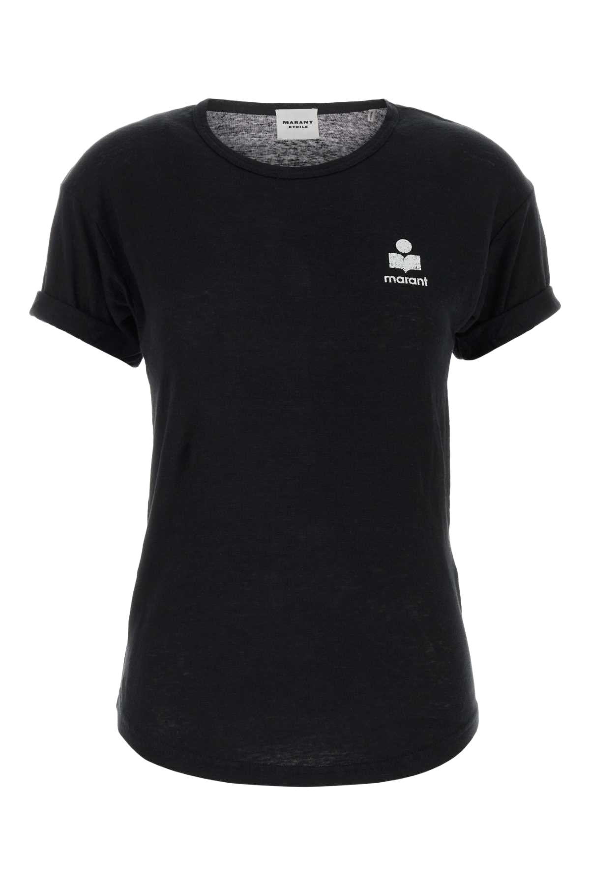 Black Linen Koldia T-Shirt Matiere Principale:lin