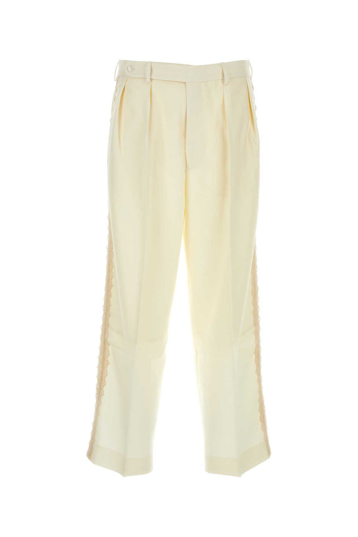 Ivory Wool Pant Exterior: Pantaloni