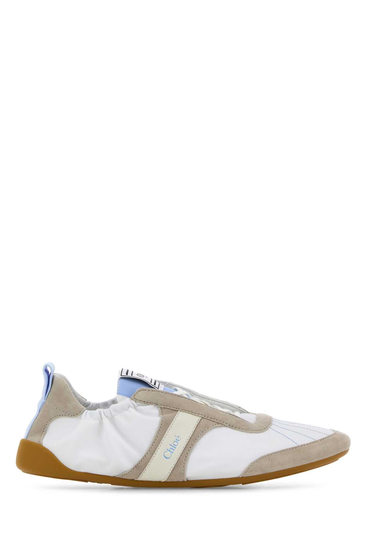 Multicolor Fabric And Suede Sneakers Dreamyblue