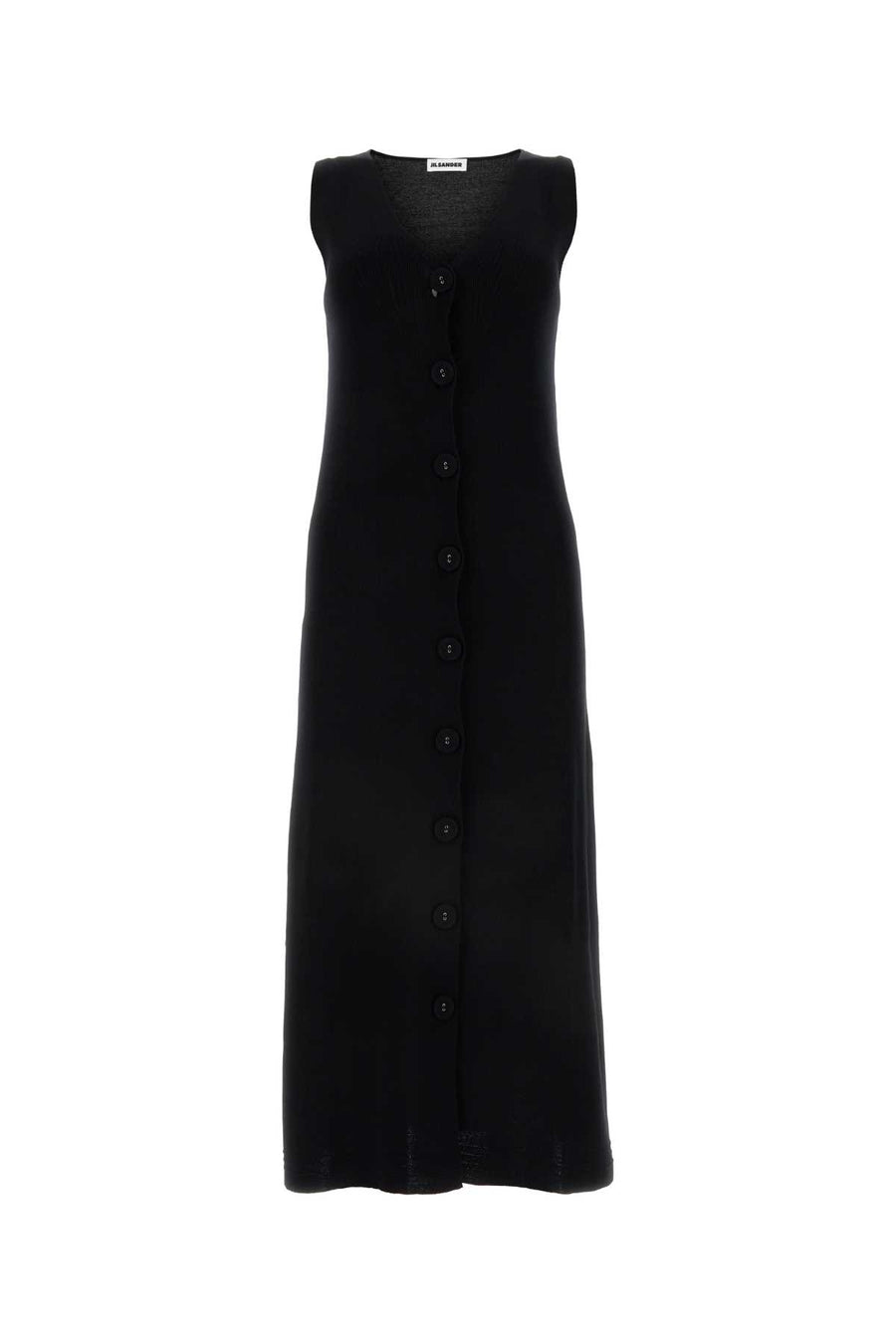 Jil Sander 95% Cotton dress in black