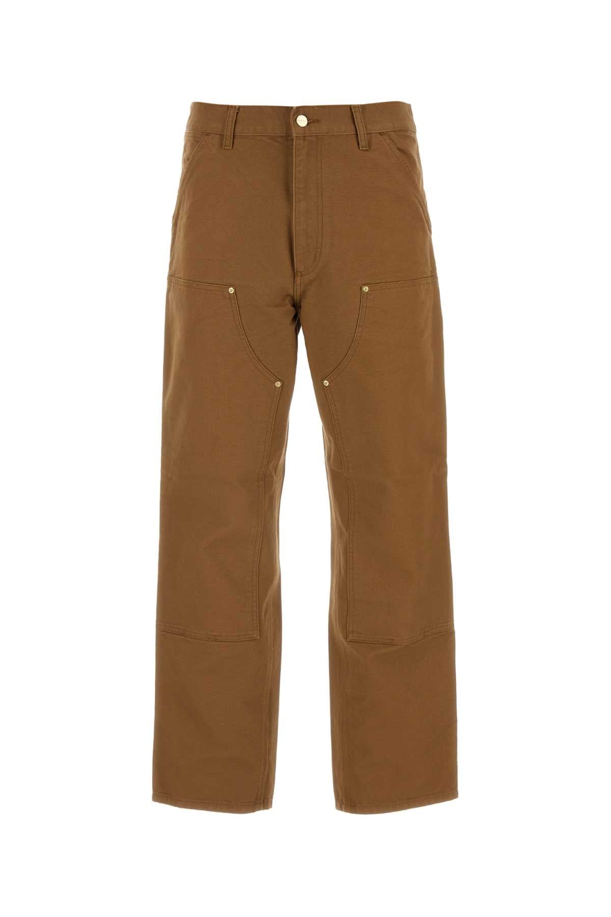 Biscuit Cotton Double Knee Pant Black Pantaloni