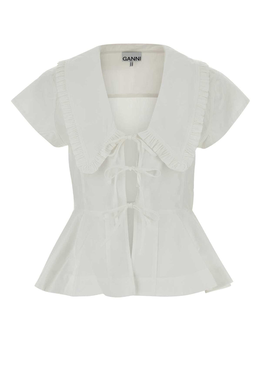 Ganni Cotton 100% Cotton blouse in white