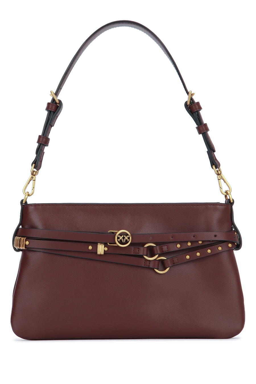 Pinko Vitello Vitello Morbido leather shoulder bag in brown