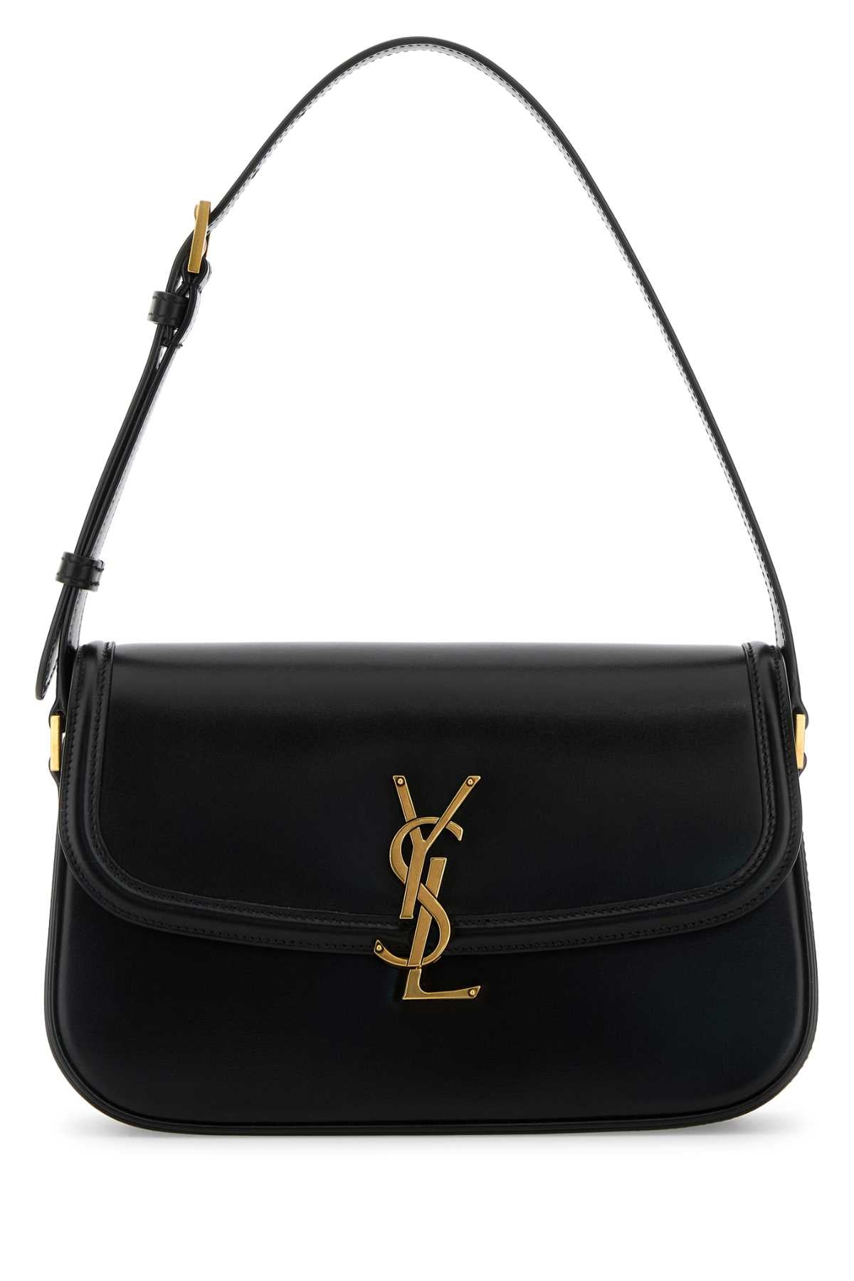 Black Leather Solferino Shoulder Bag Nero Borse A Mano