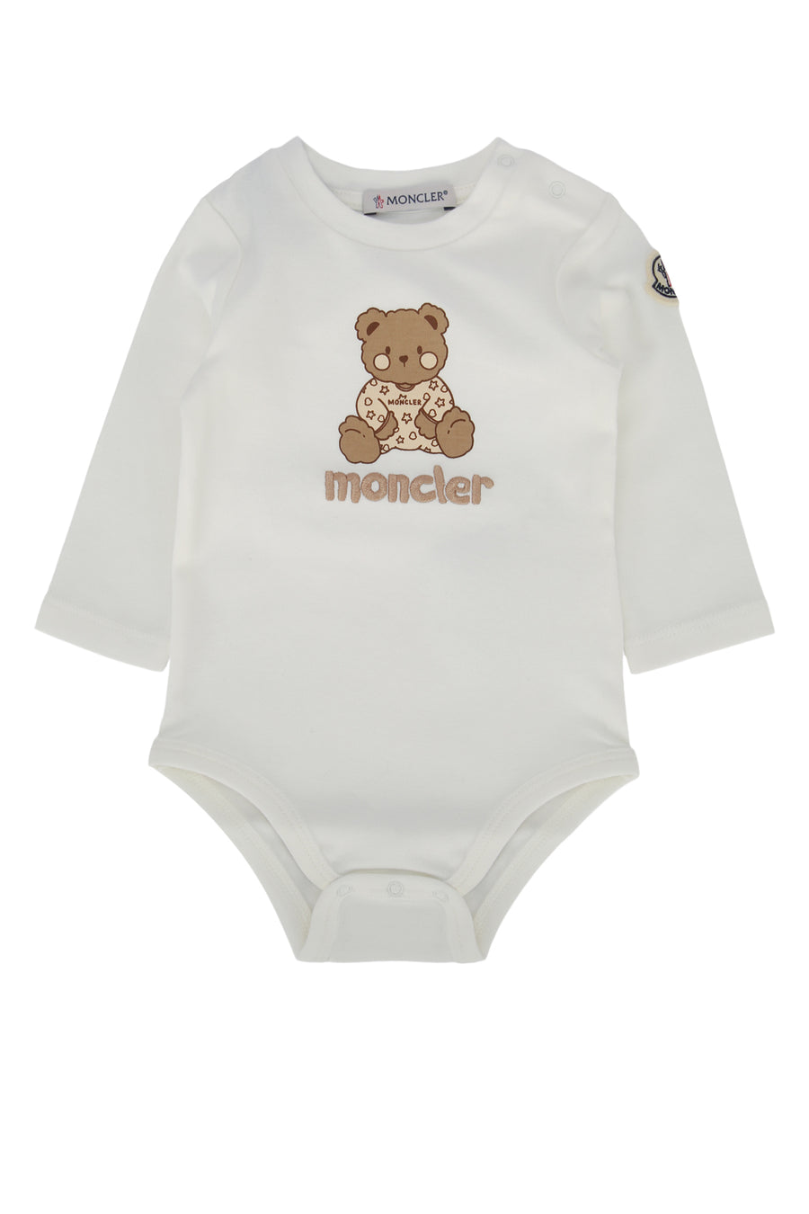 Moncler Jr Ensemble 100% cotton bodysuit in white
