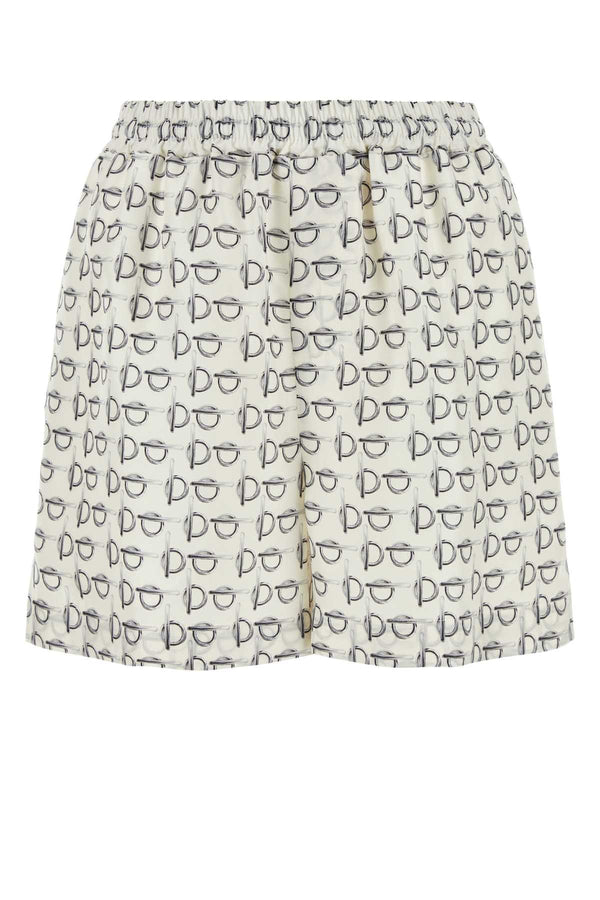 Burberry 100% Silk shorts in white