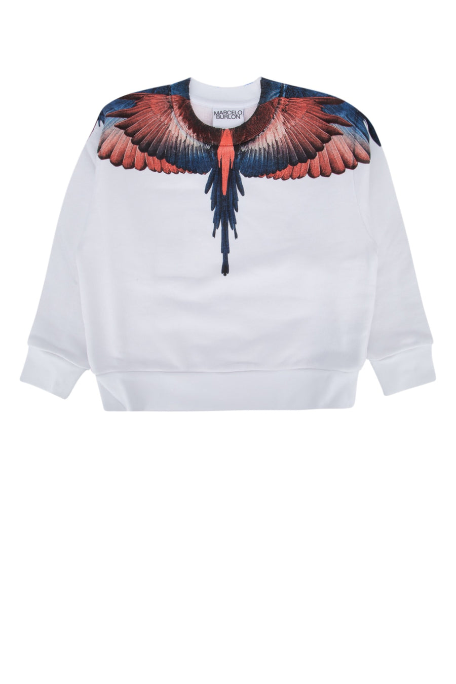 Marcelo Burlon Kids 100% Cotton (body) sweatshirt in white