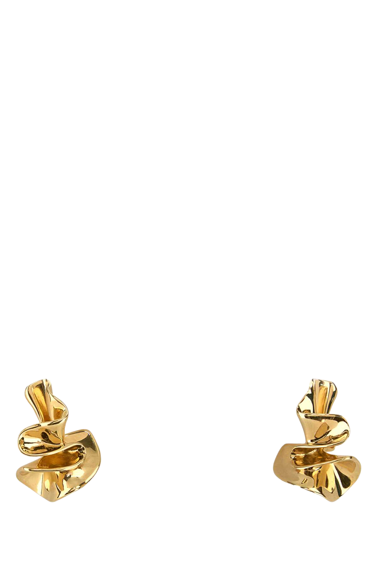 Gold Silver Small Anemone Earrings Yellowgold Orecchini