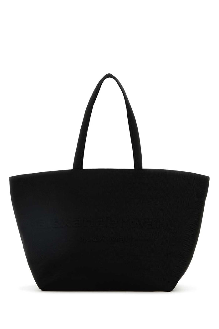 Black Nylon Punch Shopping Bag Borse A Mano