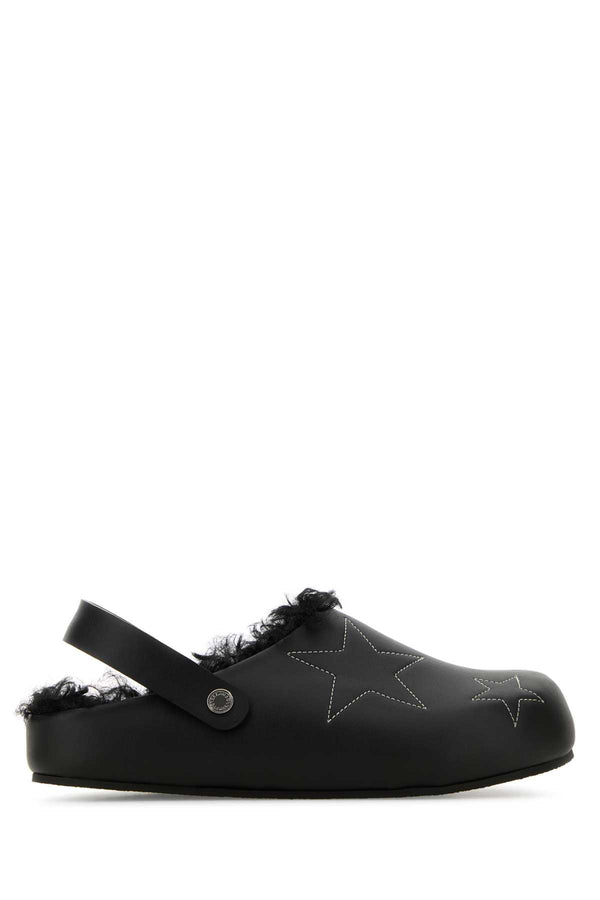 Stella McCartney Exterior: 100% Recycled polyester; Interior: 100% Fabric; Sole: Rubber slipper in black