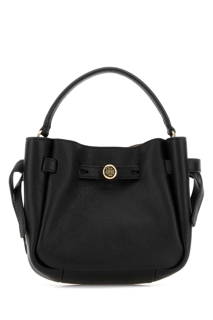 Tory Burch Bucket Main Body: 100% Cow Leather bucket bag in black