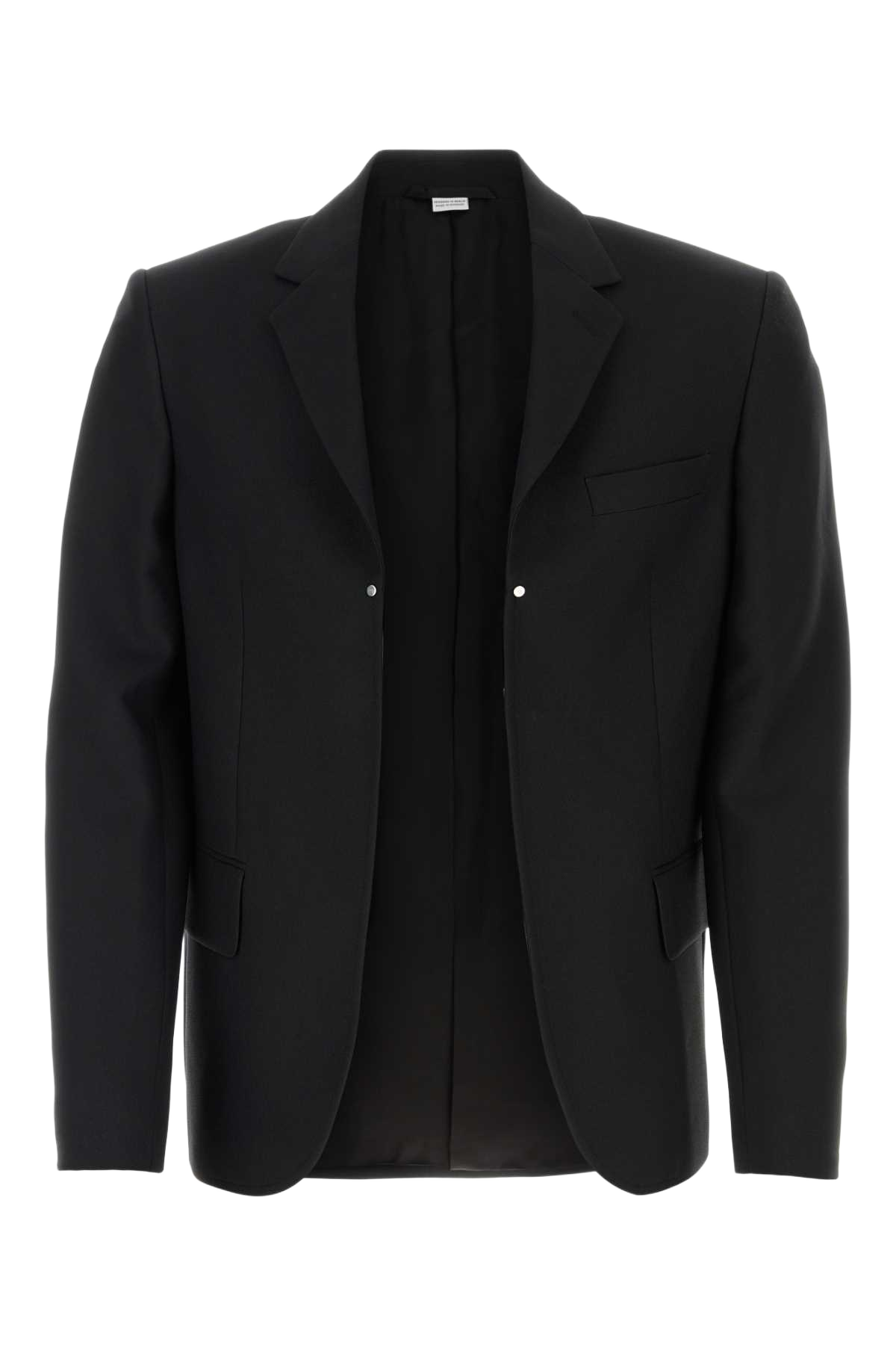Black Polyester Blazer Giacche E Gilet