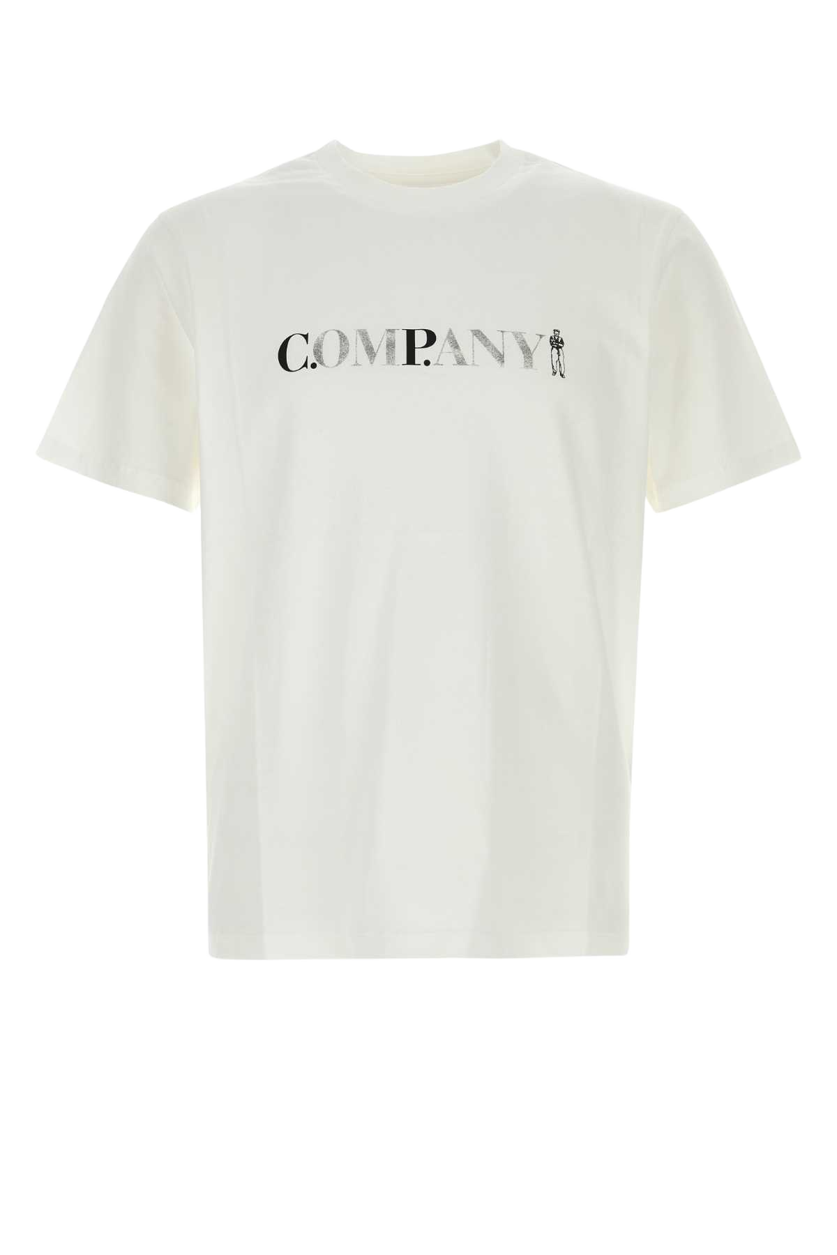 White Cotton T-Shirt Gauzewhite Exterior: Maglieria