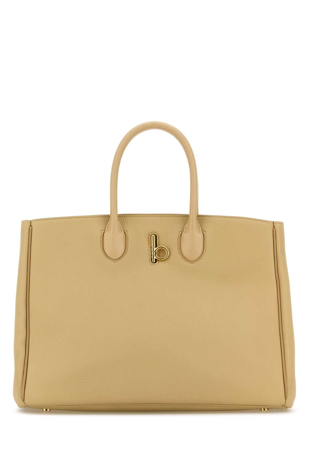 Beige Leather Medium Rocking Horse Handbag Sand Borse A Mano