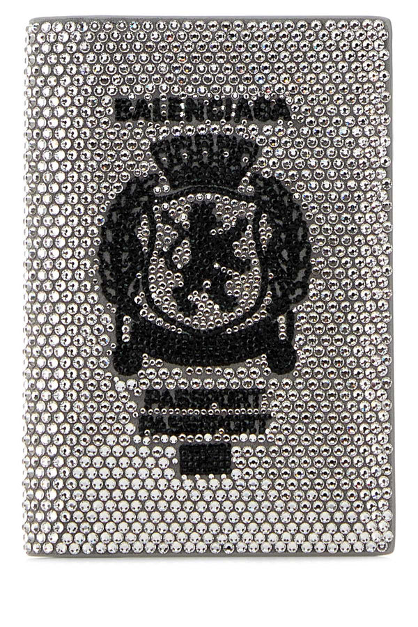 Balenciaga Holder Leather passport holder in silver