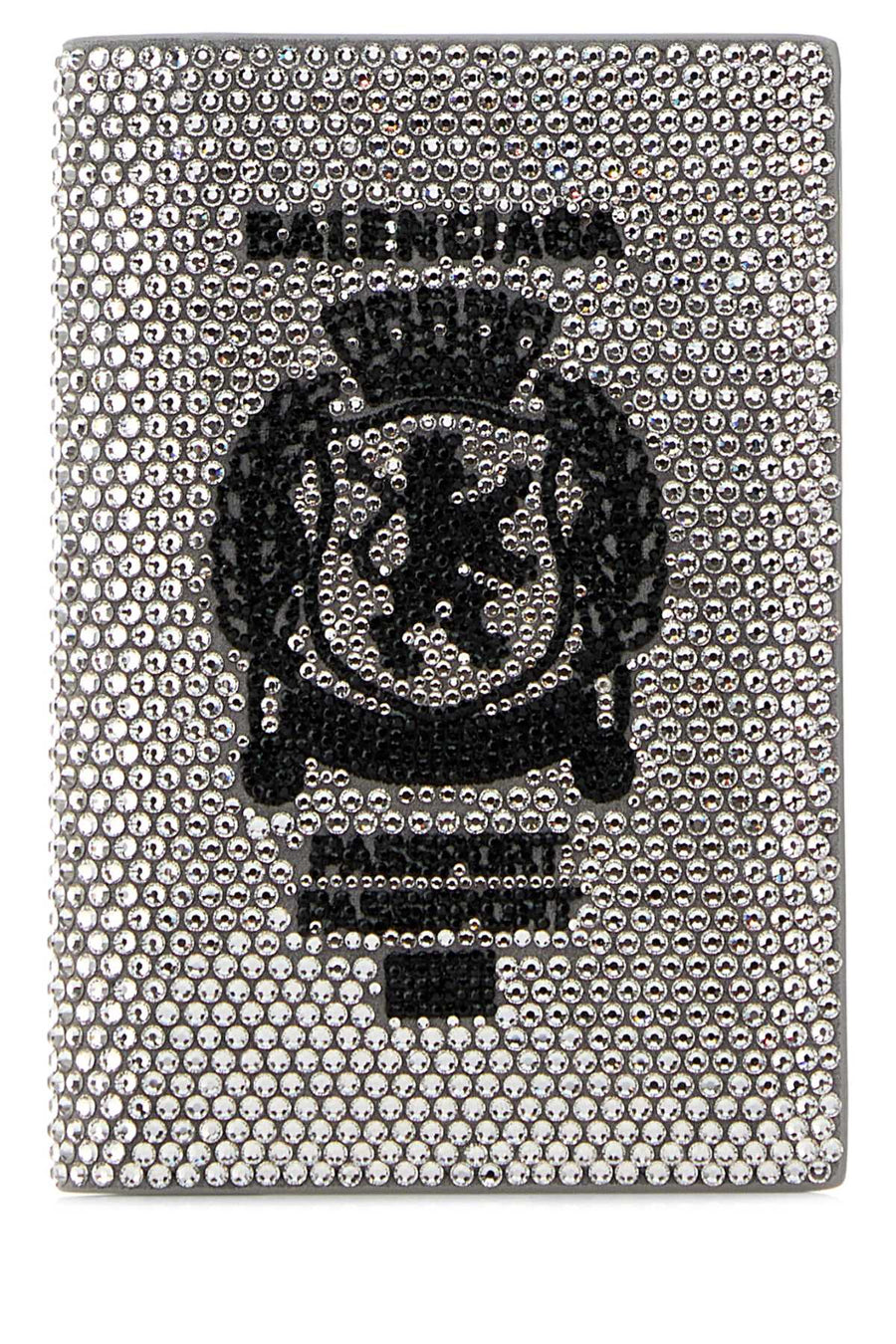 Balenciaga Holder Leather passport holder in silver