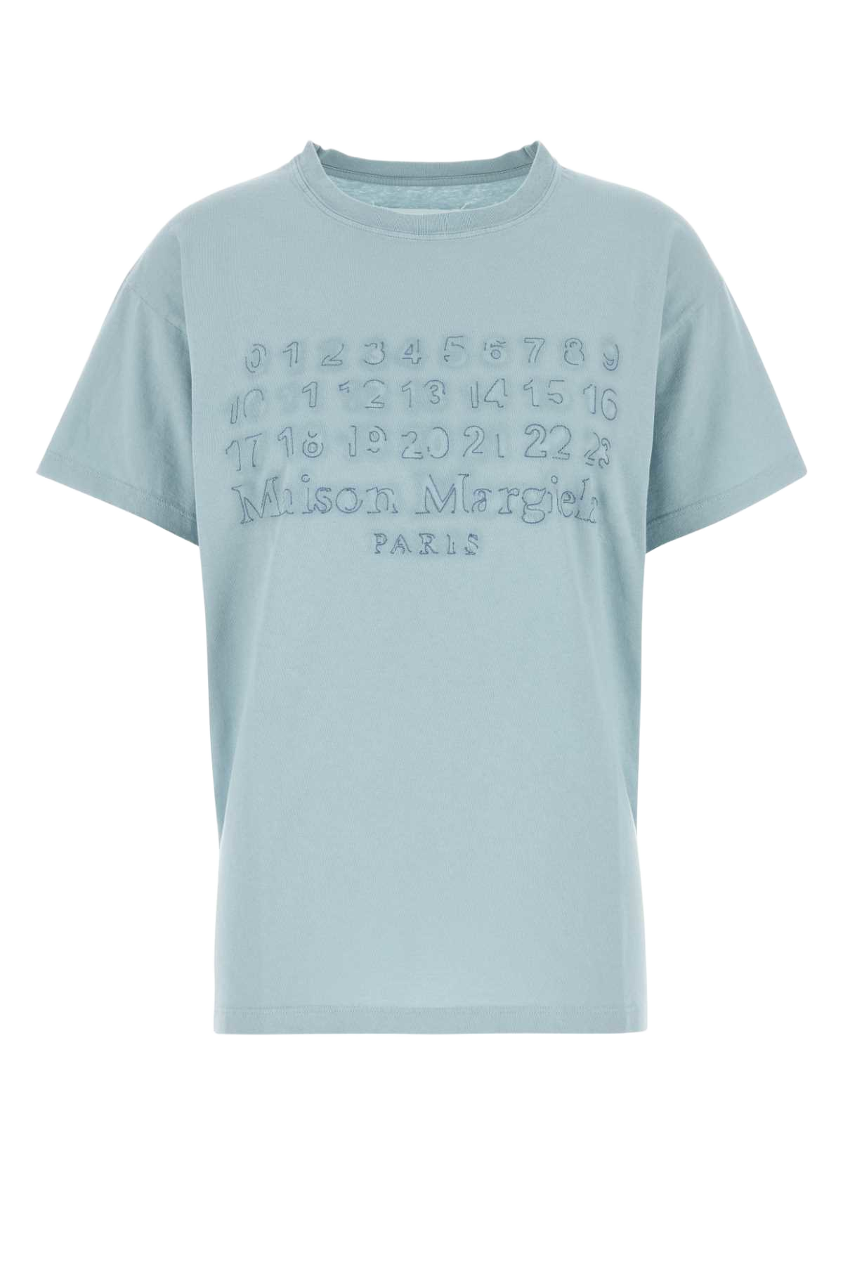 Light Blue Cotton T-Shirt Babyblue Exterior