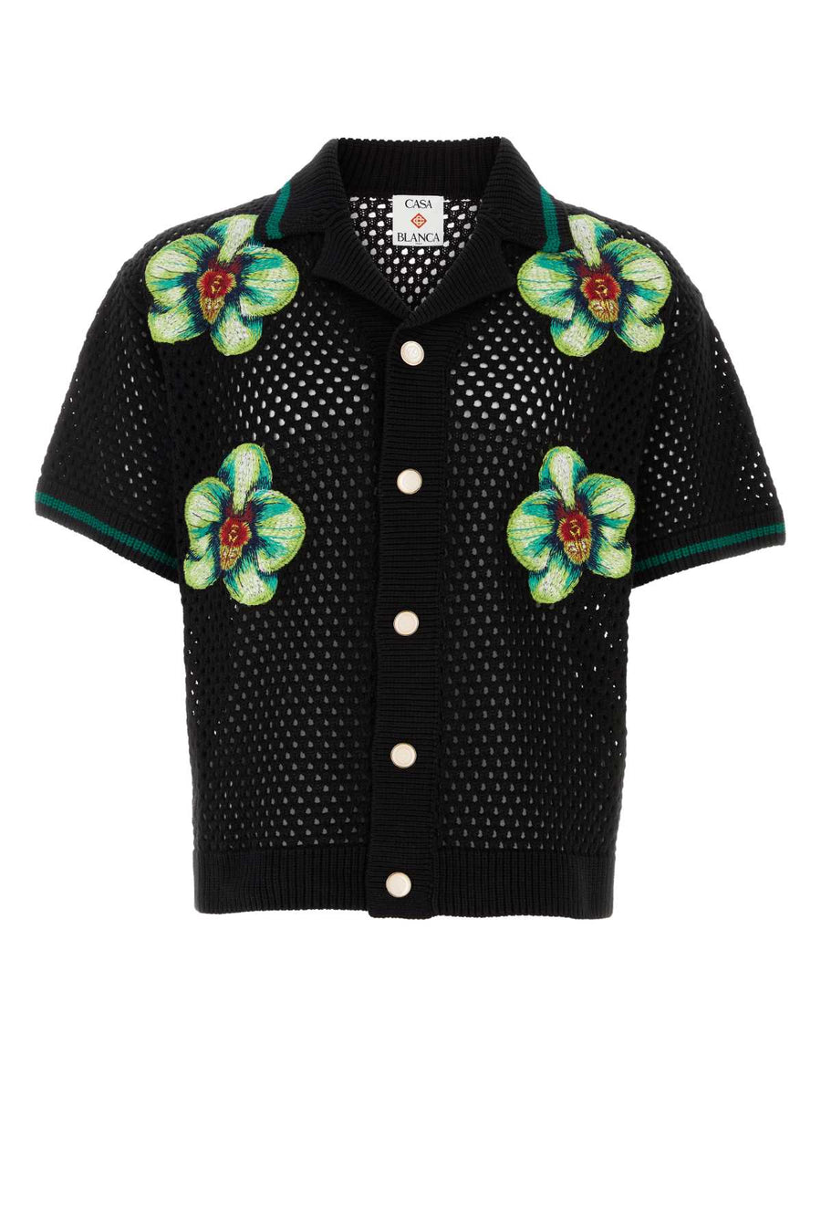 Casablanca Orchid 100% Cotton shirt in black