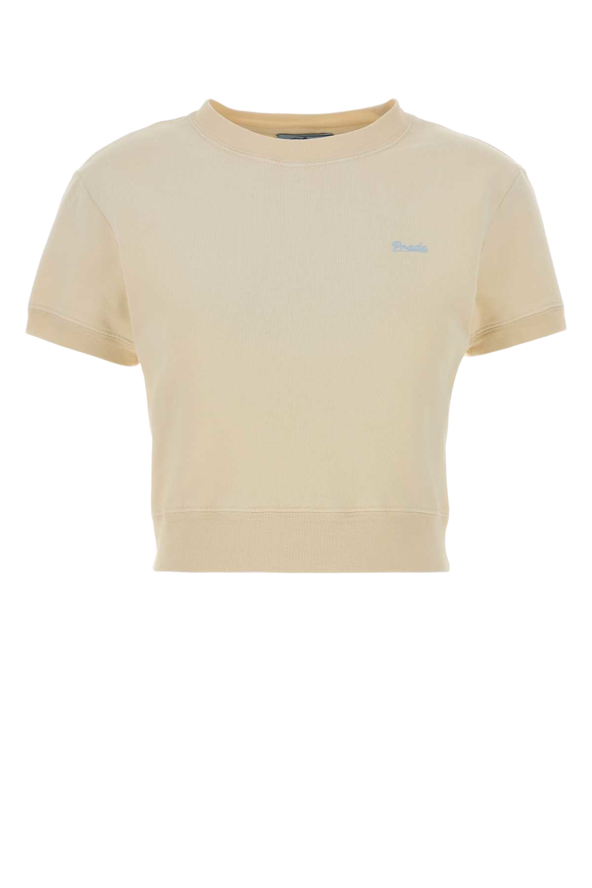 Pastel Yellow Cotton T-Shirt Giallo Exterior