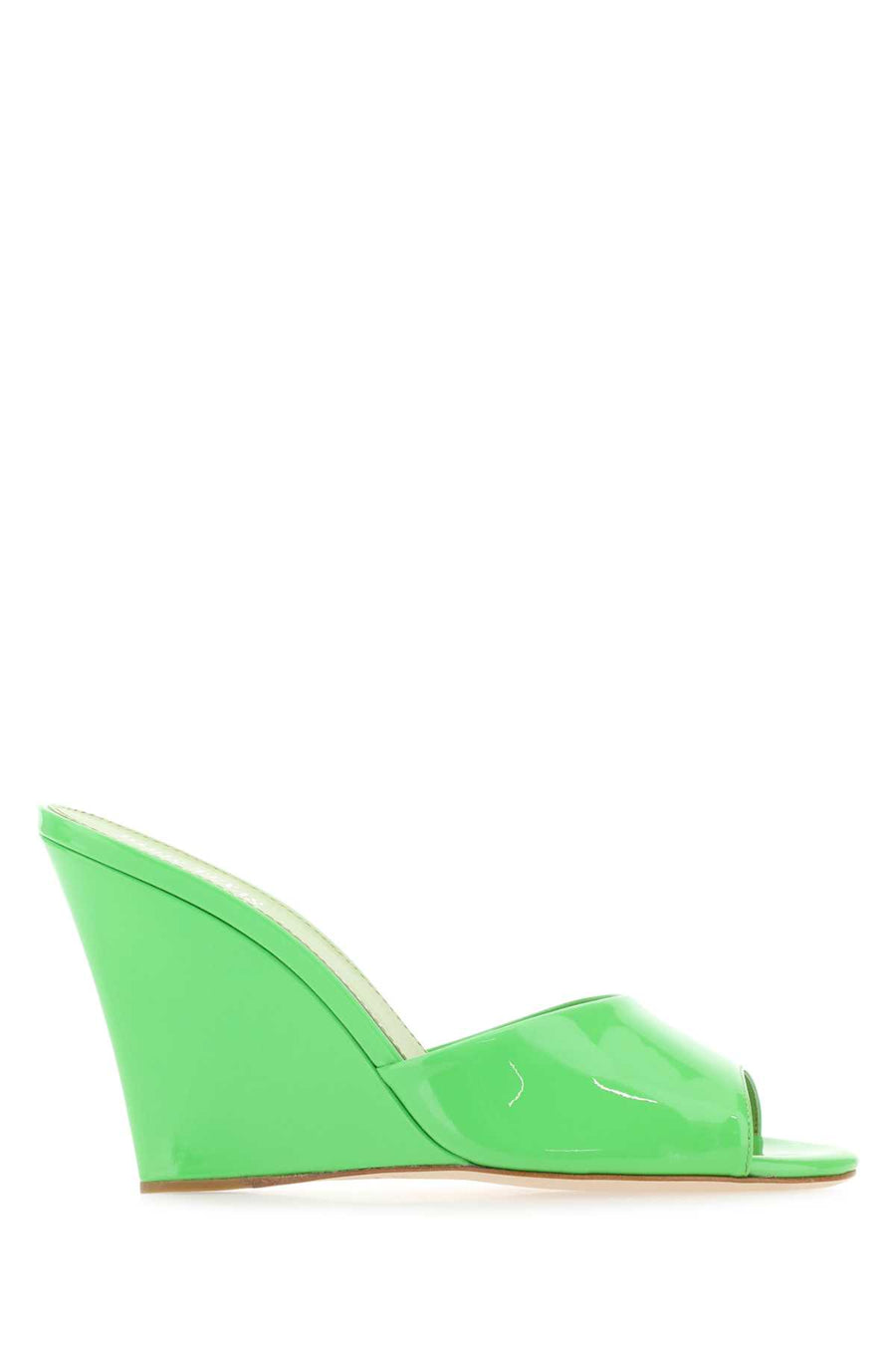 Paris Texas Kiwi Exterior: 100% Leather sandal in green