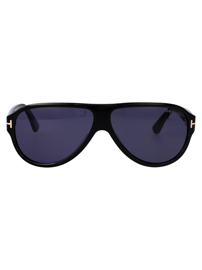 Ft1336 01v Nero Lucido / Blu Acetate Sunglasses