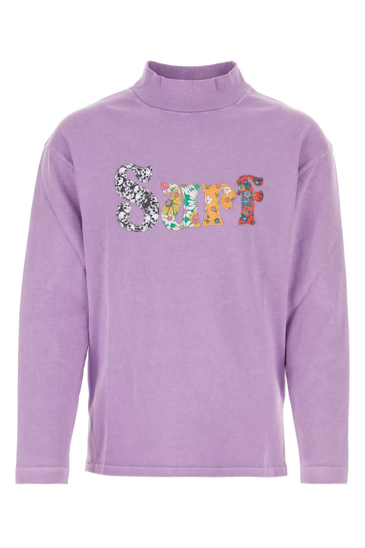 Lilac Cotton Sweatshirt Purple Exterior: Felpe