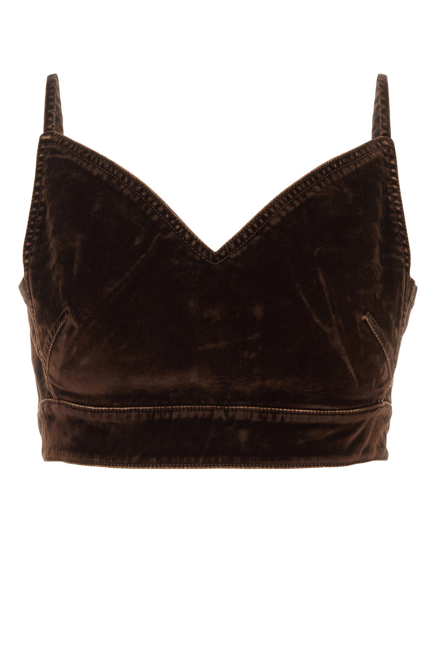 Loewe Coffeebean Velvet tank top in brown