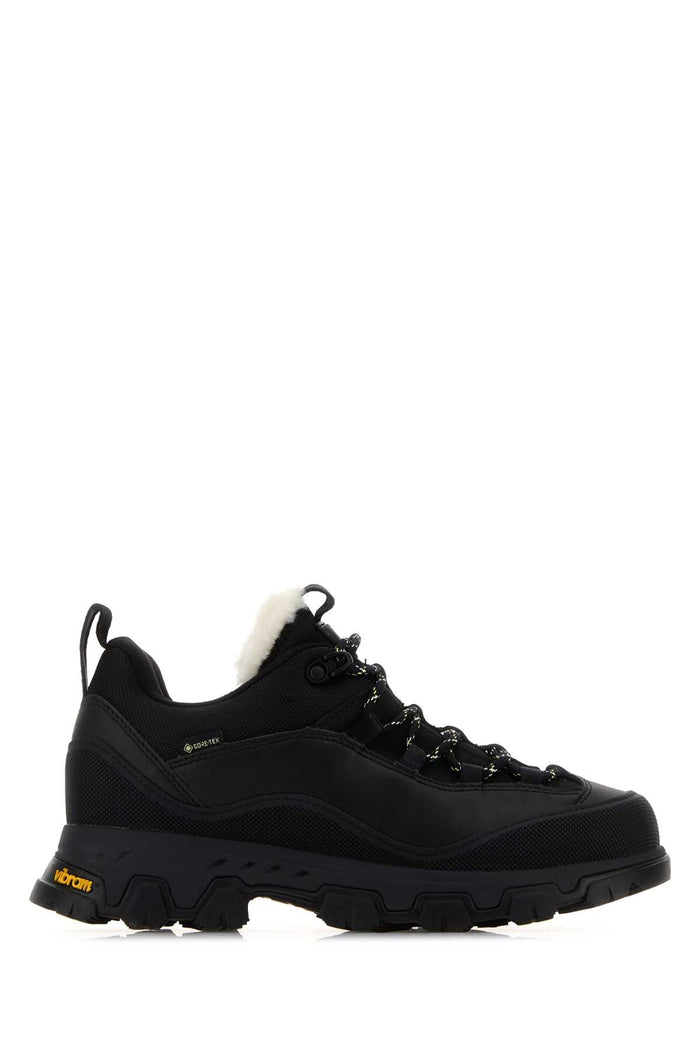Black Canvas And Leather Metrotrek Sneakers Charcoal