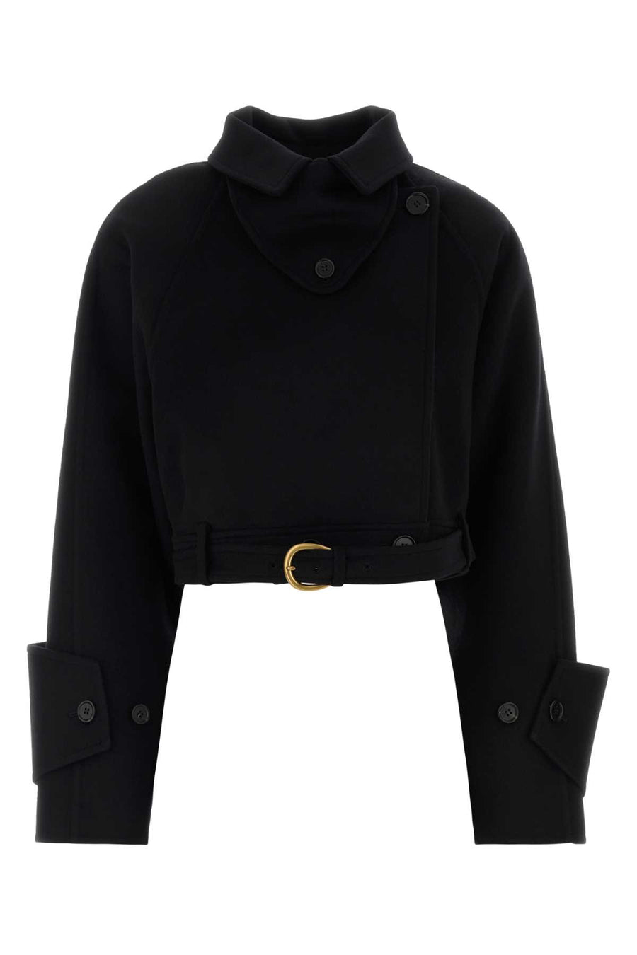 Chloé Exterior: 100% Wool Lining: 62% Viscose 38% Cotton coat in black