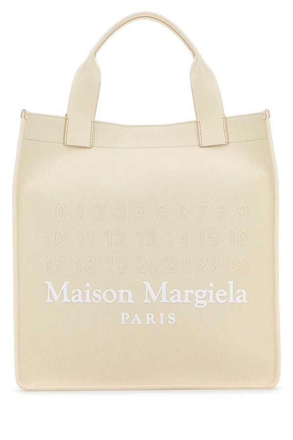 Maison Margiela Shopping Exterior: 100% Fabric tote bag in beige
