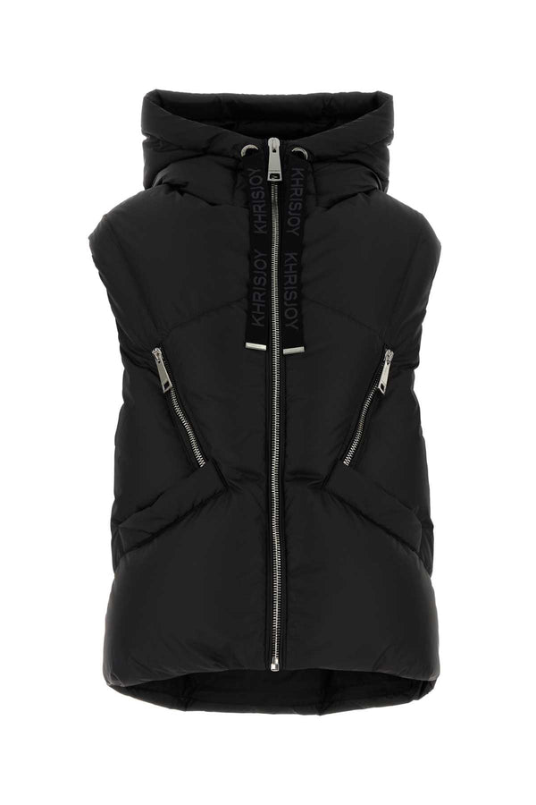 Khrisjoy Iconic Exterior: 84% Polyester 16% Polyurethane; Lining: 100% Polyester; Padding: 90% Down 10% Feather vest in black