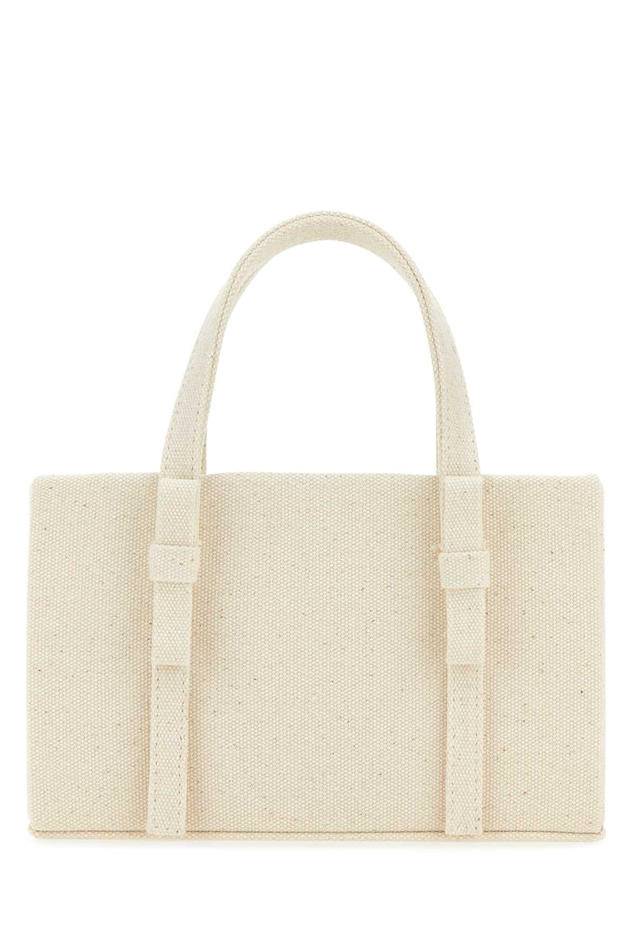 Kara Exterior: 100% Fabric; Lining: 100% Fabric; Finishing: Silver metal tote bag in beige