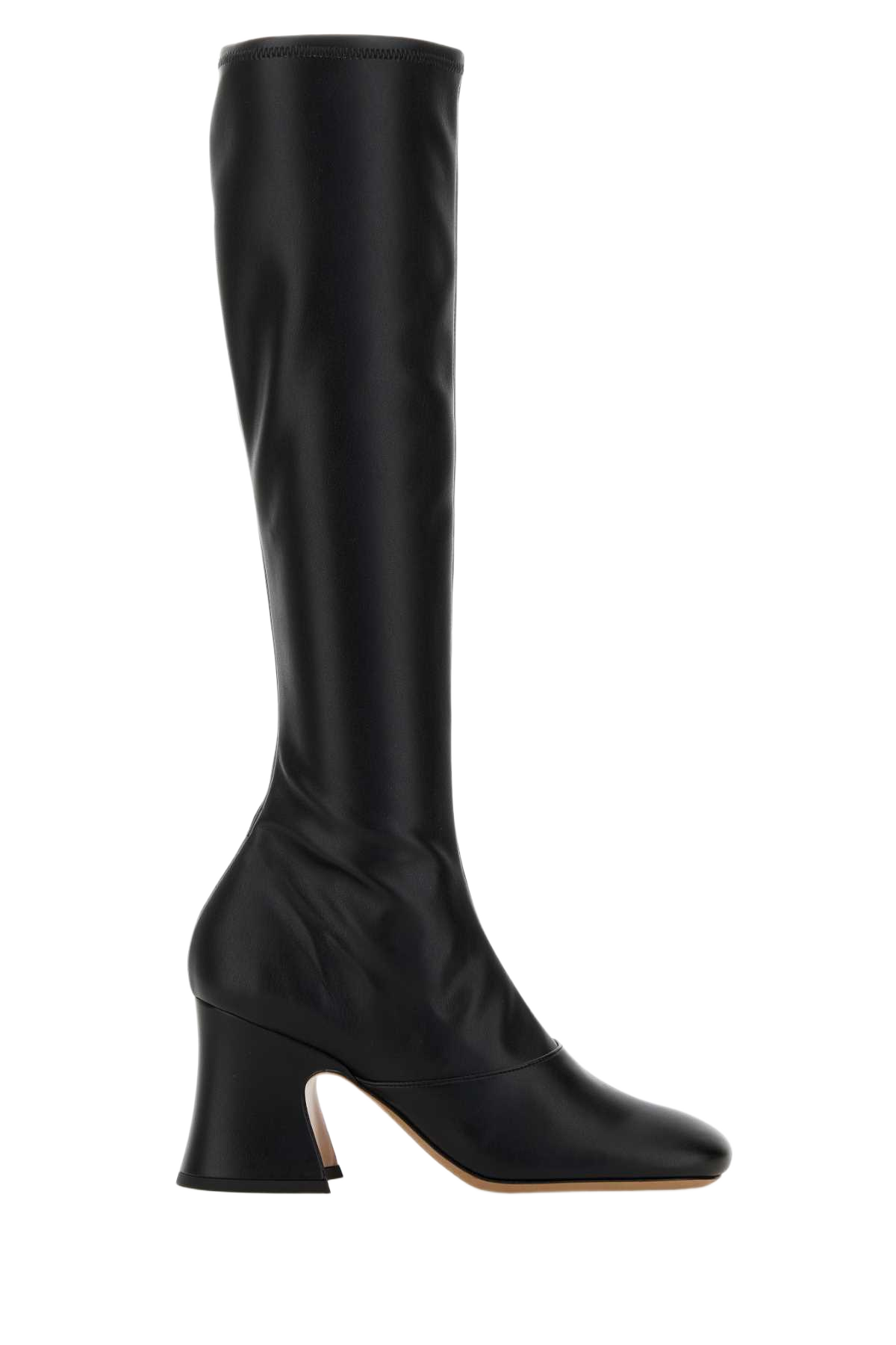 Black Synthetic Leather Janis Boots Stivali