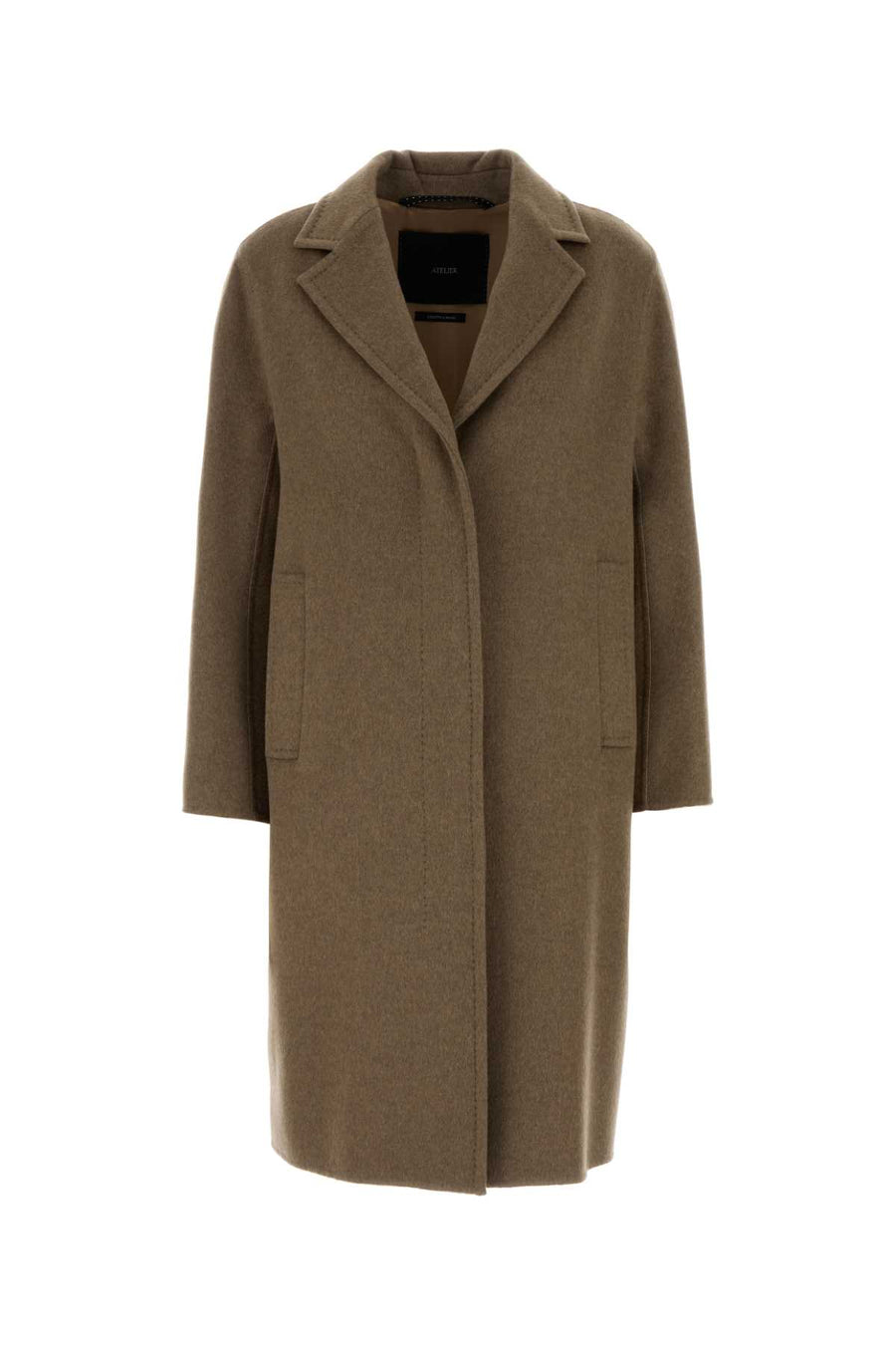 Atelier Exterior: 100% Cashmere coat in brown