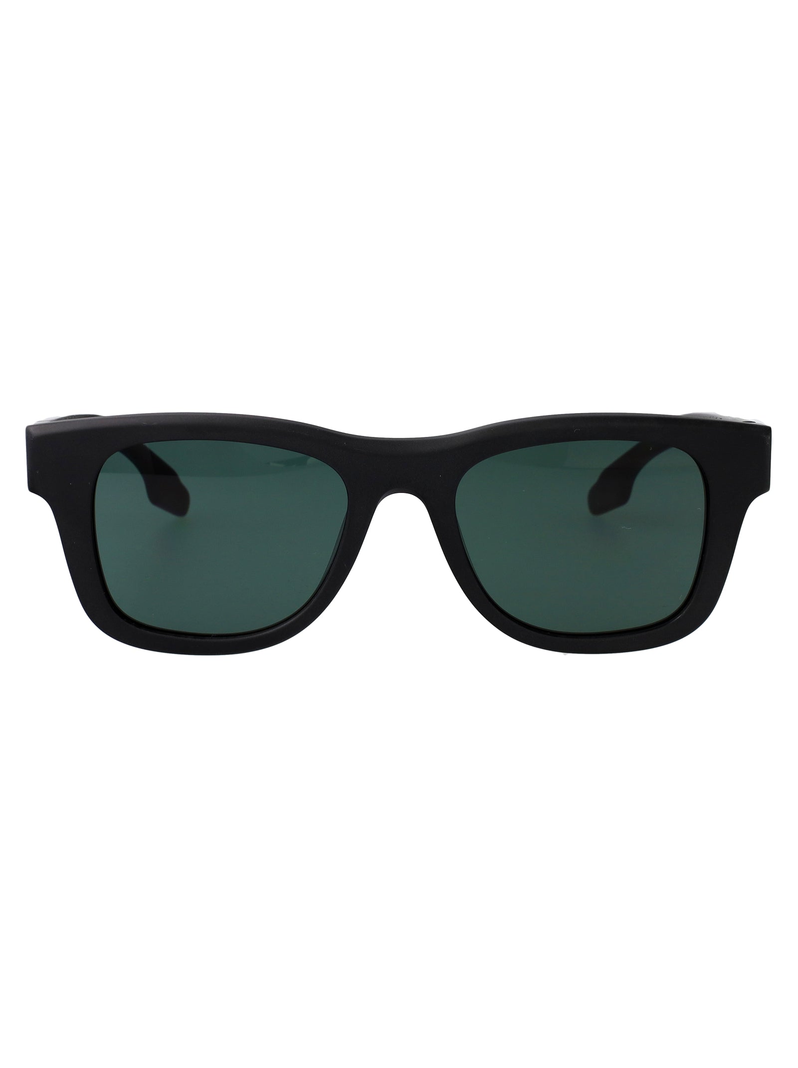 Vs0004sun 003 003-mbk/g15 Matte Black Green Acetate Sunglasses