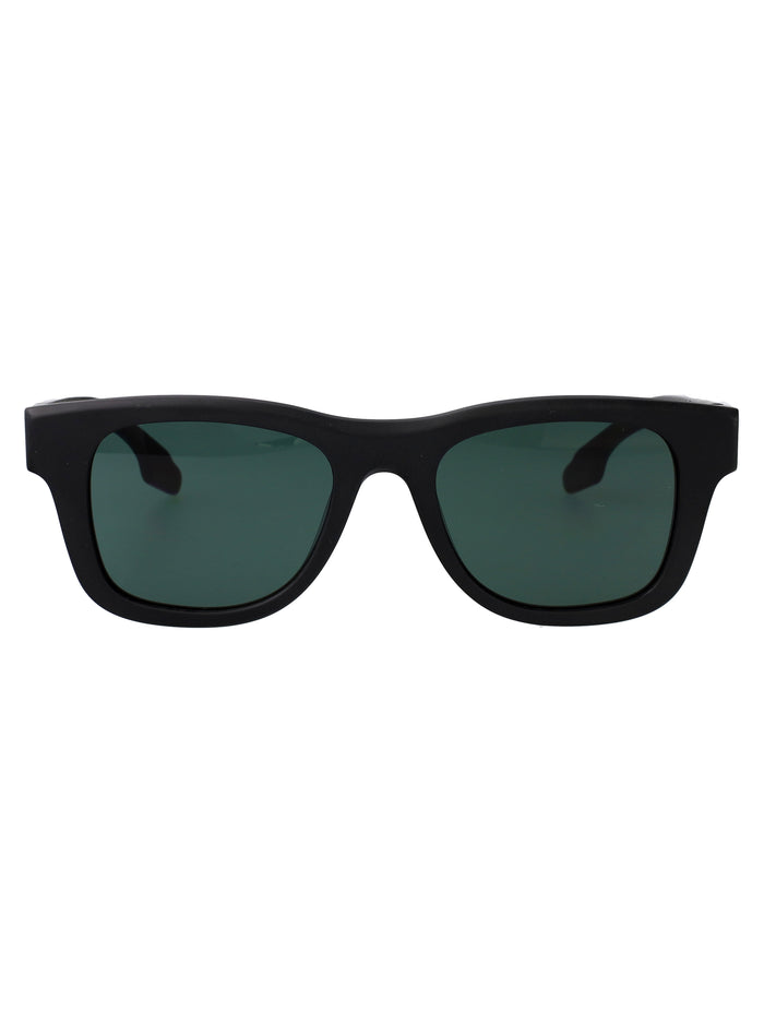 Vs0004sun 003 003-mbk/g15 Matte Black Green Acetate Sunglasses