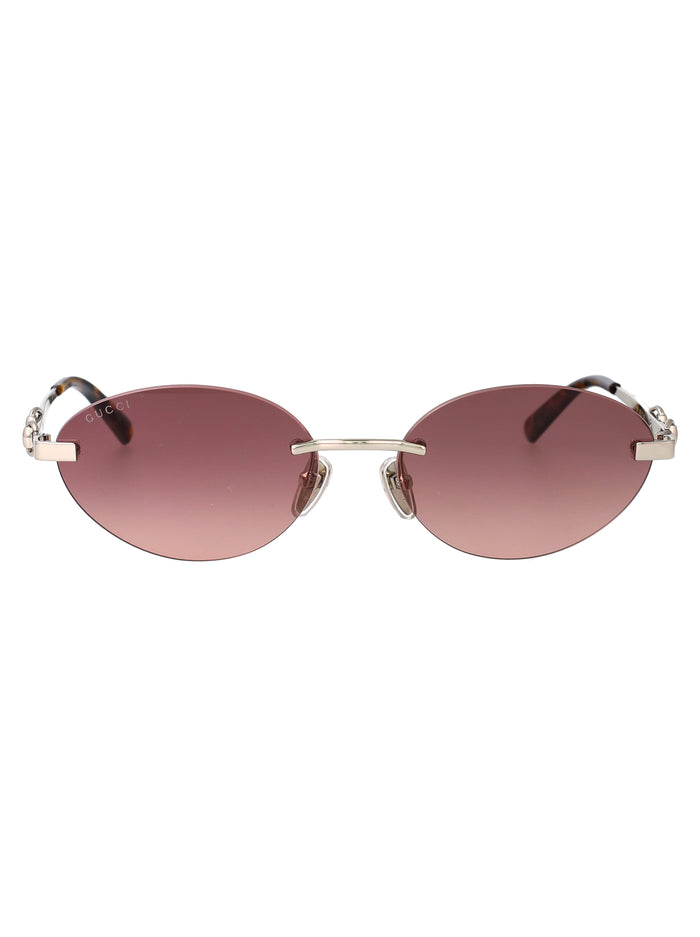 Gg2051s Silver-red-red Metal Sunglasses