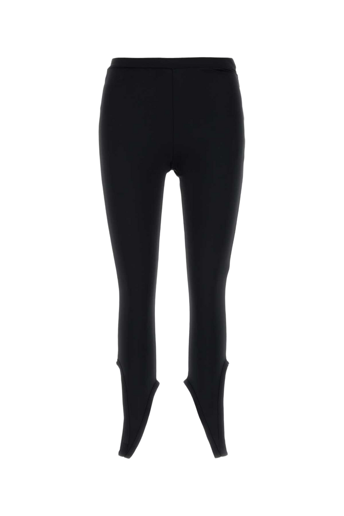 Black Stretch Nylon Leggings Exterior: Elastane
