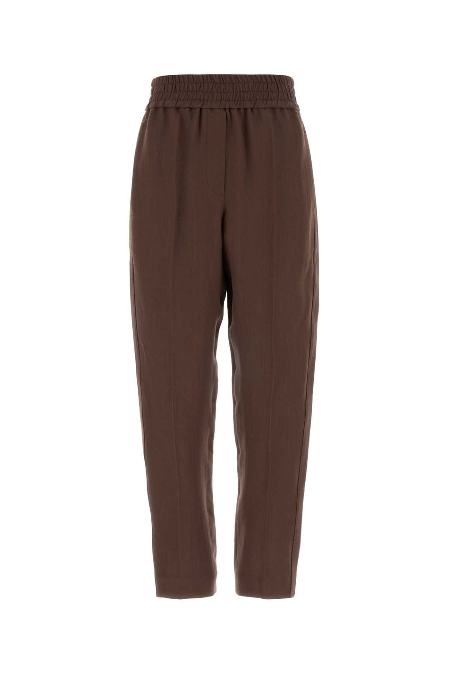 Brunello Cucinelli 78% Viscose trousers in brown