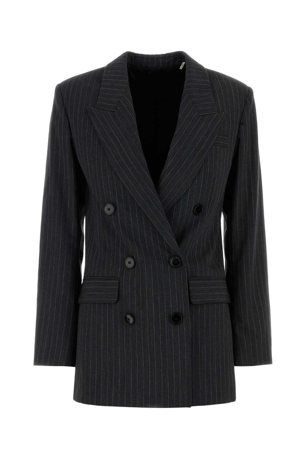 Isabel Marant 54% Virgin Wool blazer in gray
