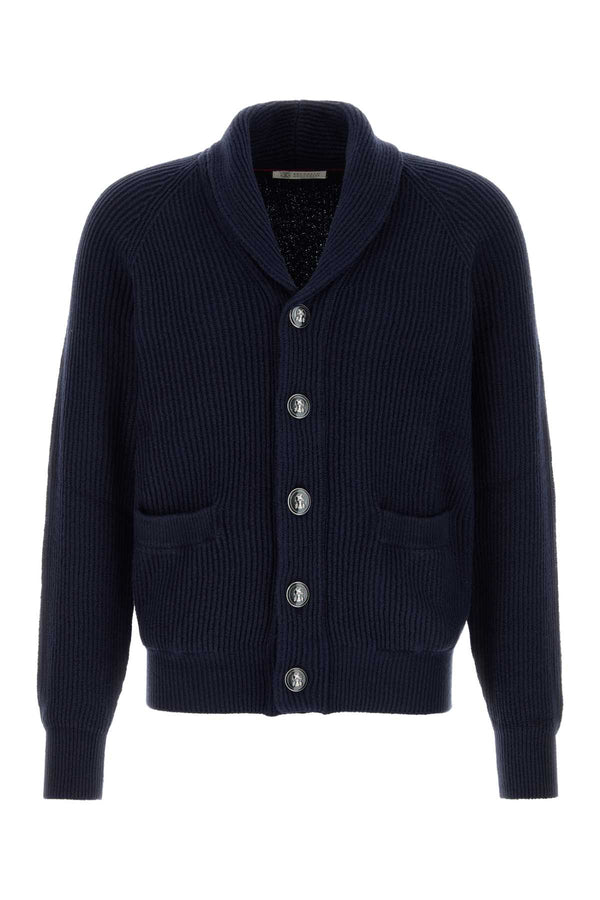 Brunello Cucinelli 100% Cotton cardigan in navy